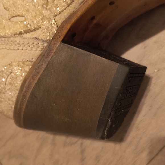 Corral Beige Glitter Overlay Boot - Picture 13 of 16